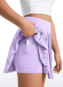 Feathery-Fit Soft Girls Pleated Skirts