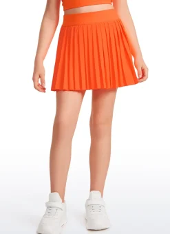 Feathery-Fit Soft Girls Pleated Skirts
