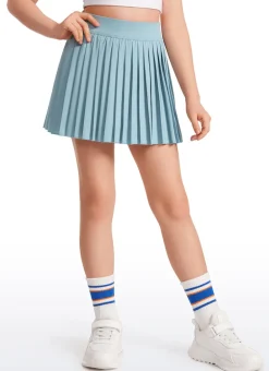 Feathery-Fit Soft Girls Pleated Skirts