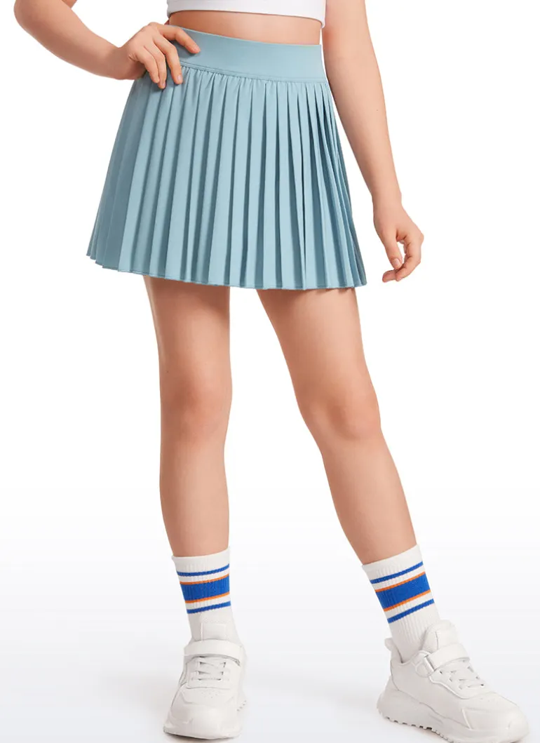 Feathery-Fit Soft Girls Pleated Skirts