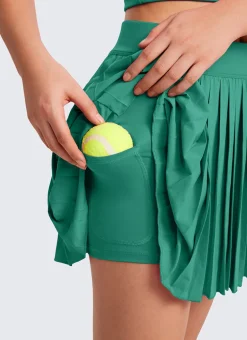 Feathery-Fit Soft Girls Pleated Skirts