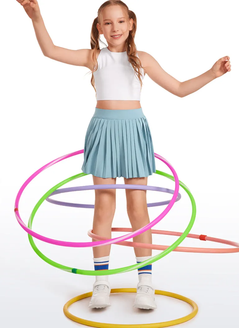 Feathery-Fit Soft Girls Pleated Skirts