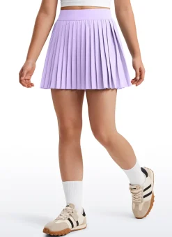 Feathery-Fit Soft Girls Pleated Skirts