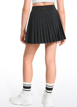 Feathery-Fit Soft Girls Pleated Skirts