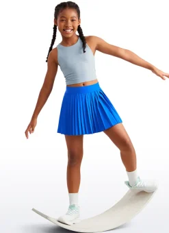 Feathery-Fit Soft Girls Pleated Skirts