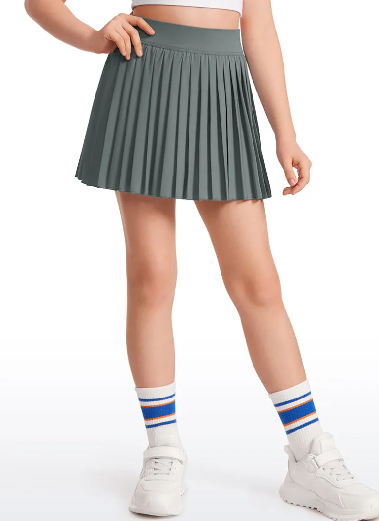 Feathery-Fit Soft Girls Pleated Skirts