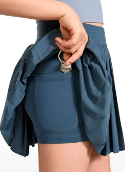 Feathery-Fit Soft Girls Pleated Skirts