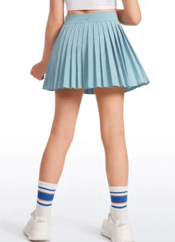 Feathery-Fit Soft Girls Pleated Skirts