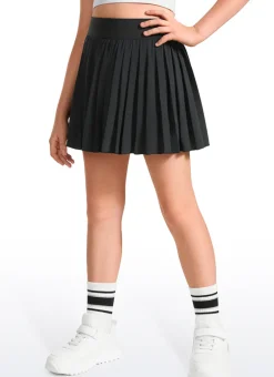 Feathery-Fit Soft Girls Pleated Skirts