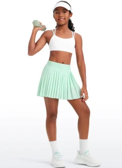 Feathery-Fit Soft Girls Pleated Skirts