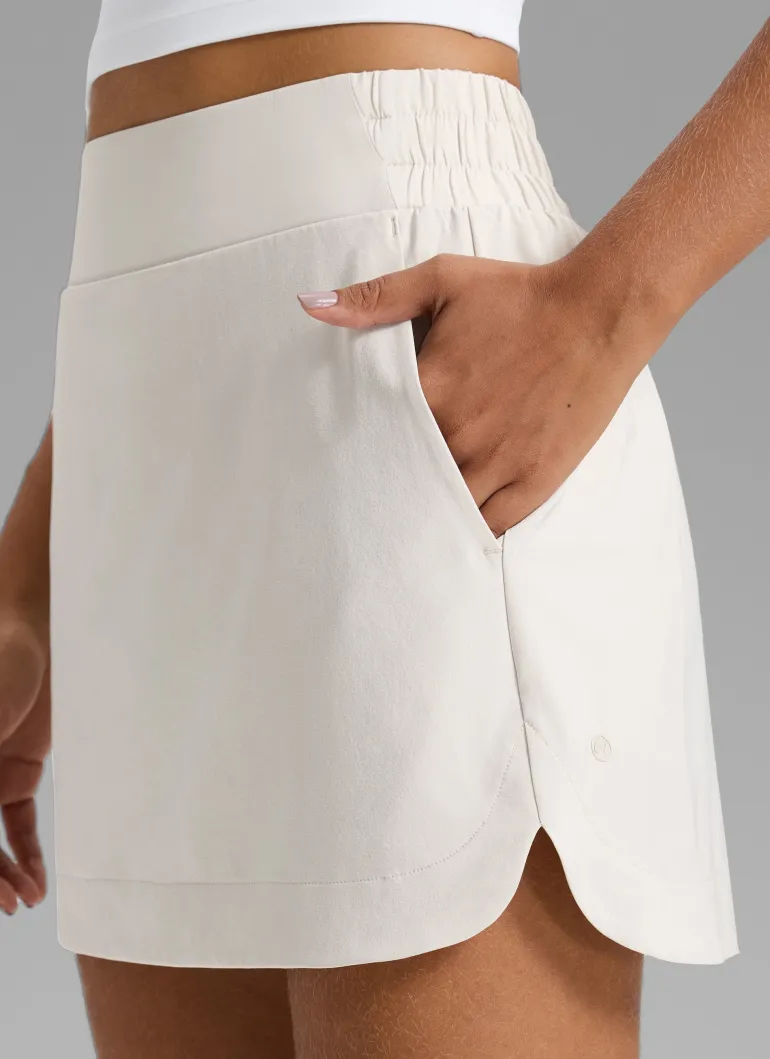 Feathery-Fit Soft High Rise A Line Split Skirt 15"