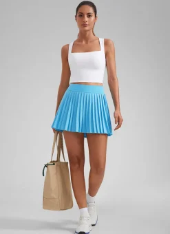 Feathery-Fit Soft High Rise Pleated Skirt 14''