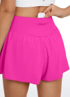 Feathery-Fit Soft 2 in 1 Flowy High Rise Shorts