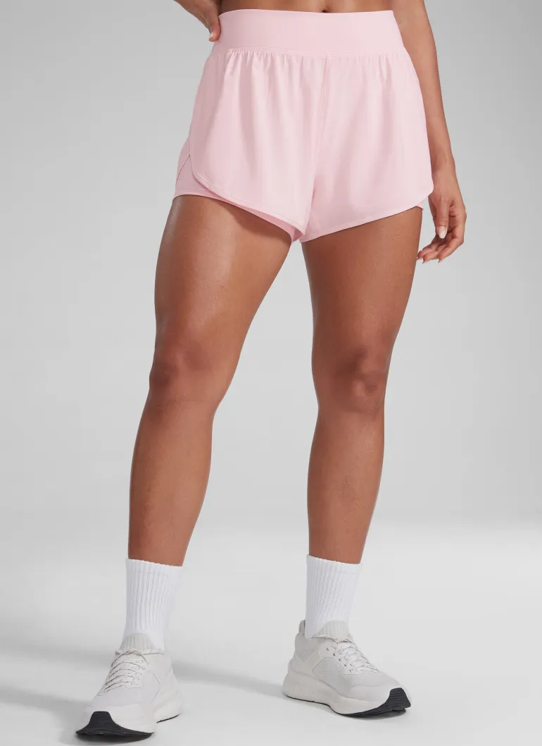 Feathery-Fit Soft 2 in 1 High Rise Shorts 3"