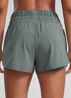 Feathery-Fit Soft 2 in 1 High Rise Shorts 3''