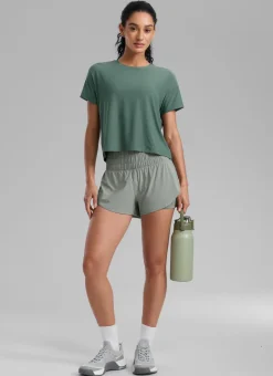 Feathery-Fit Soft 2 in 1 High Rise Shorts 3''