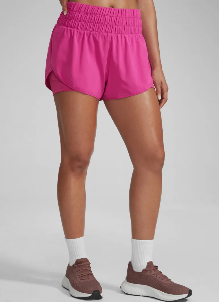 Feathery-Fit Soft 2 in 1 High Rise Shorts 3''