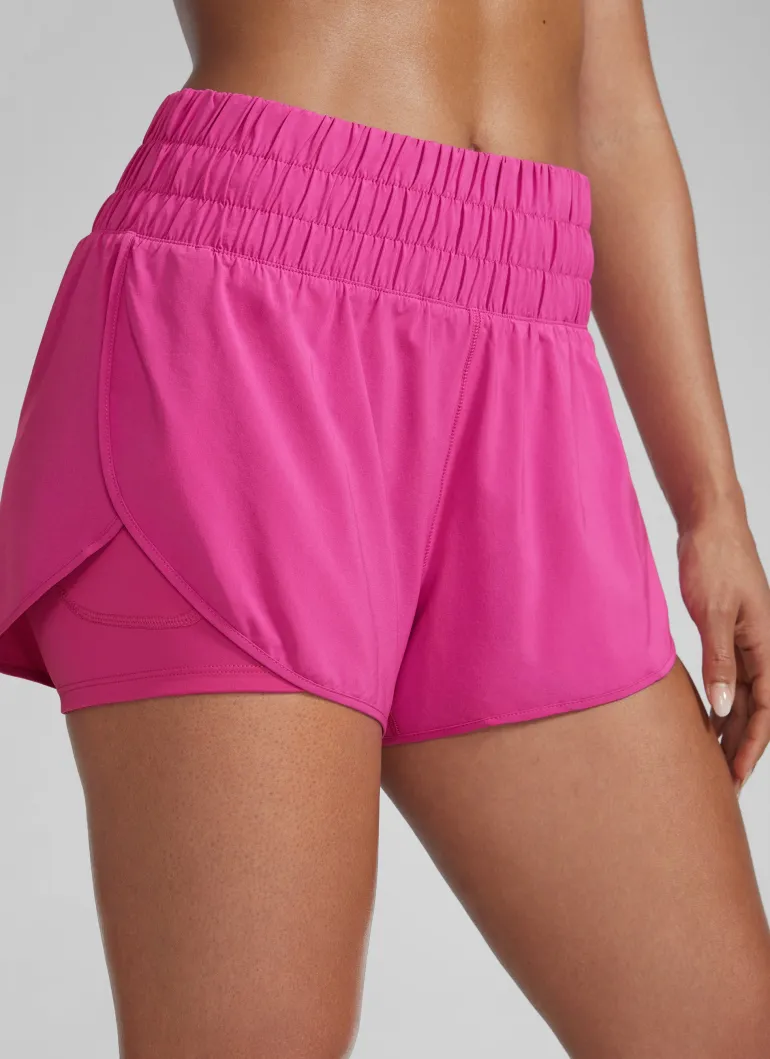 Feathery-Fit Soft 2 in 1 High Rise Shorts 3''