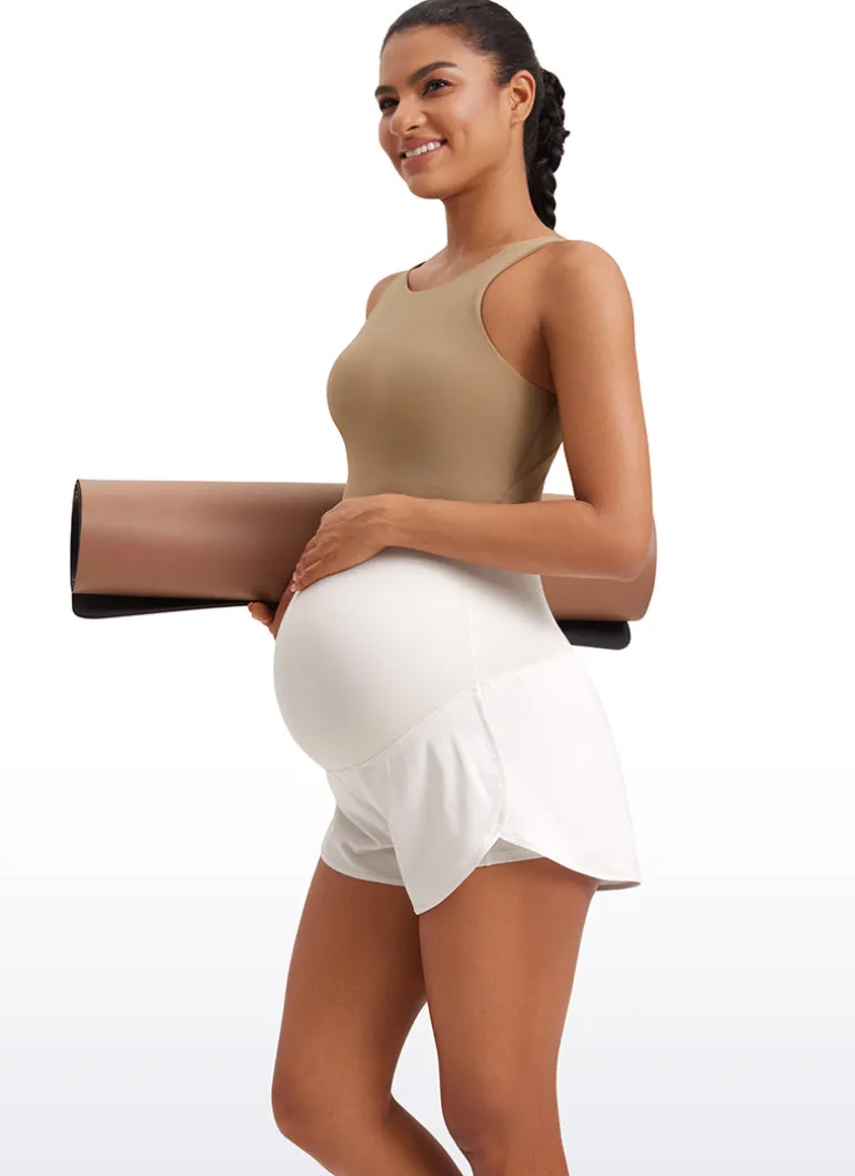 Feathery-Fit Soft 2 in 1 Maternity Shorts 3''