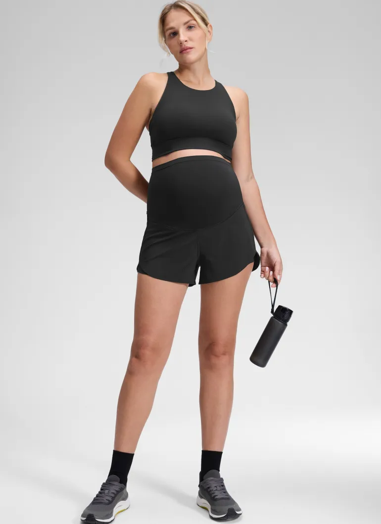 Feathery-Fit Soft 2 in 1 Maternity Shorts 3''