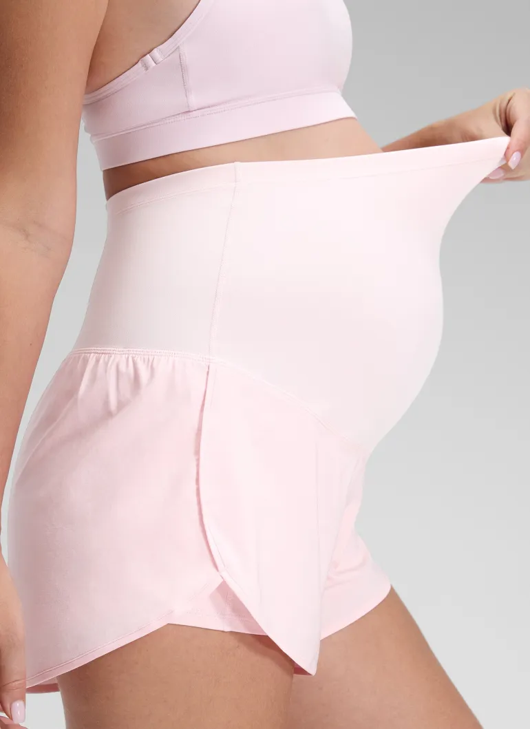 Feathery-Fit Soft 2 in 1 Maternity Shorts 3''