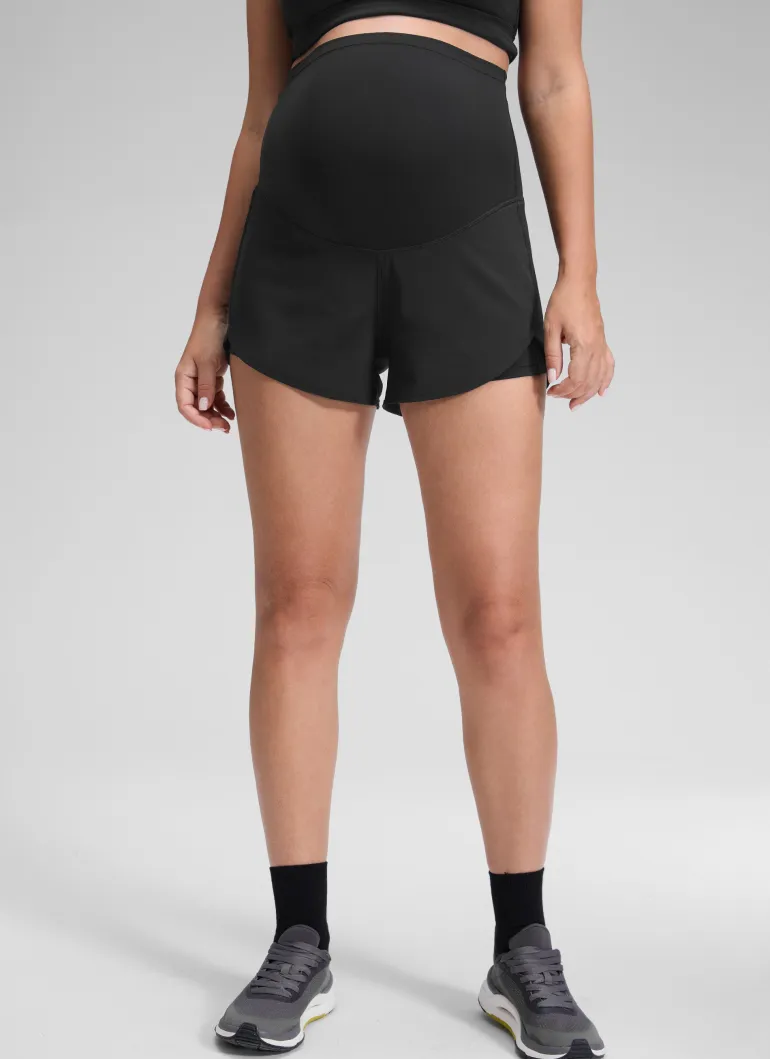 Feathery-Fit Soft 2 in 1 Maternity Shorts 3''