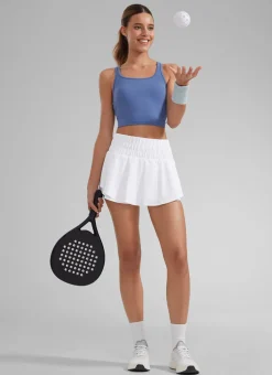 Feathery-Fit Soft 2 in 1 Zip Pocket Shorts