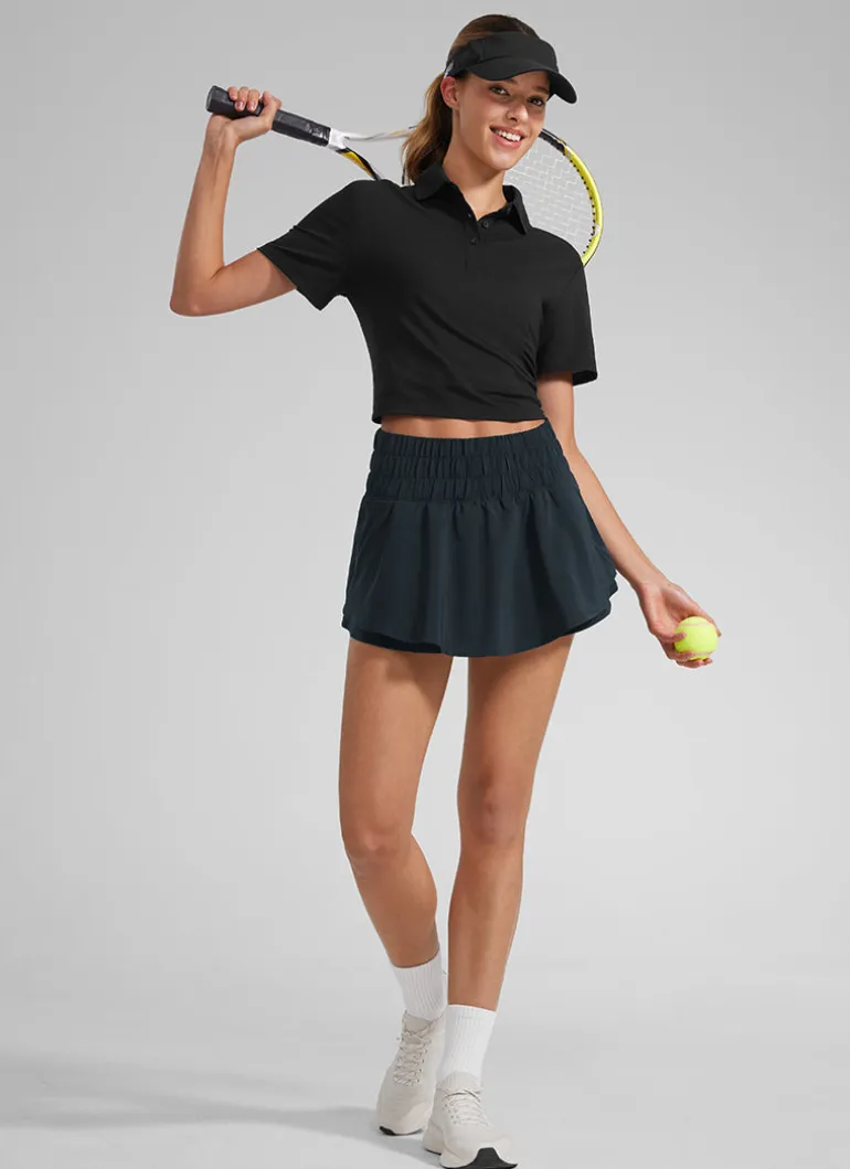 Feathery-Fit Soft 2 in 1 Zip Pocket Shorts