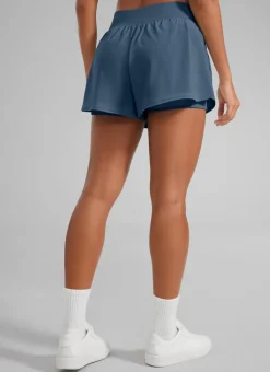 Feathery-Fit Soft 2 in 1 Zip Pocket Shorts 3