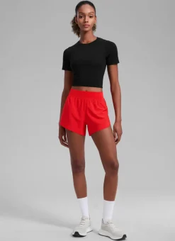 Feathery-Fit Soft Lined Mid Rise Shorts 4''