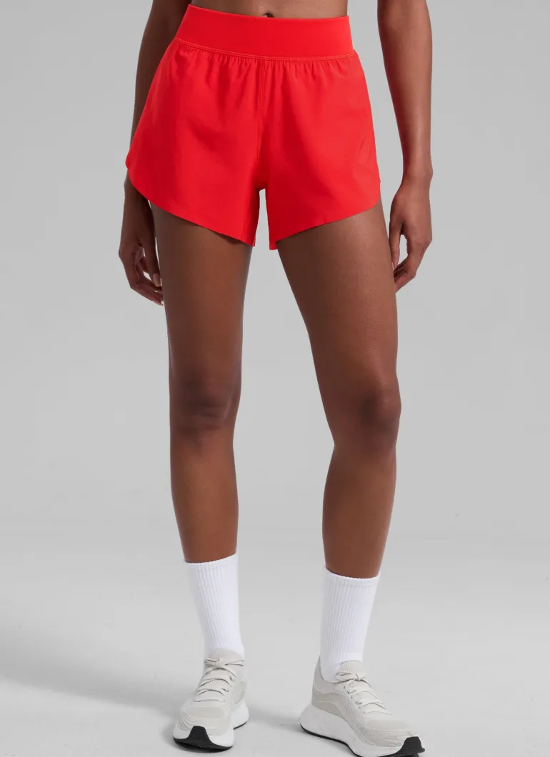 Feathery-Fit Soft Lined Mid Rise Shorts 4''