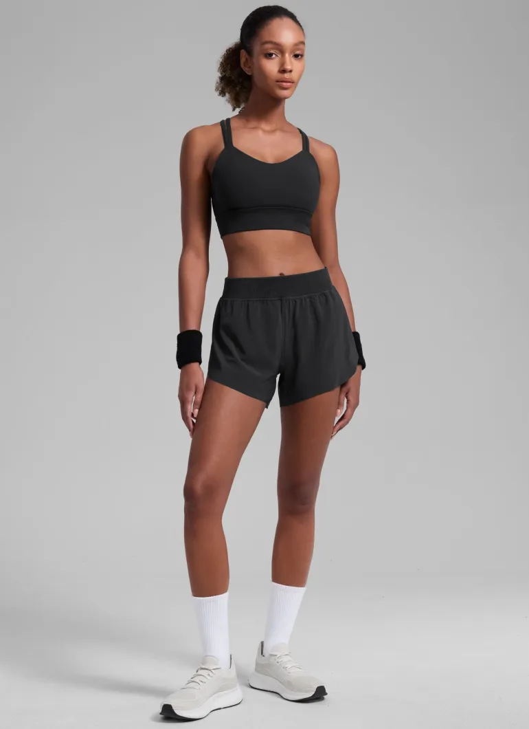 Feathery-Fit Soft Lined Mid Rise Shorts 4''
