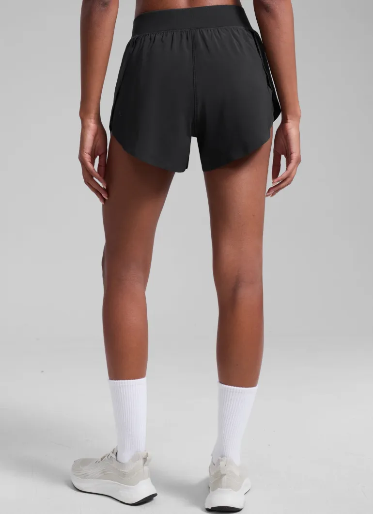 Feathery-Fit Soft Lined Mid Rise Shorts 4''