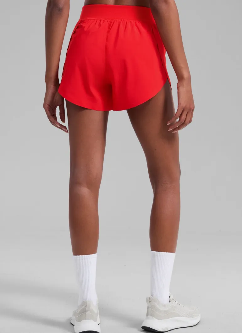 Feathery-Fit Soft Lined Mid Rise Shorts 4''
