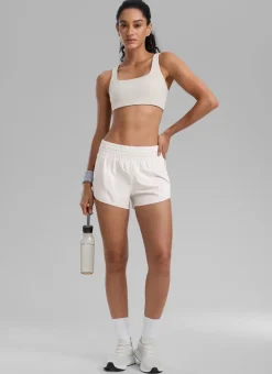 Feathery-Fit Soft Lined Zip Pocket Shorts 2.5''