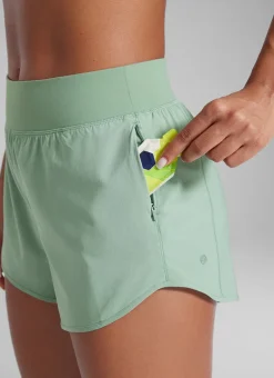 Feathery-Fit Soft Liner Zipper Pocket Shorts 3''