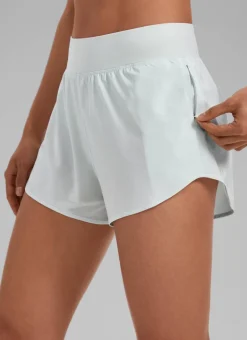 Feathery-Fit Soft Liner Zipper Pocket Shorts 3''
