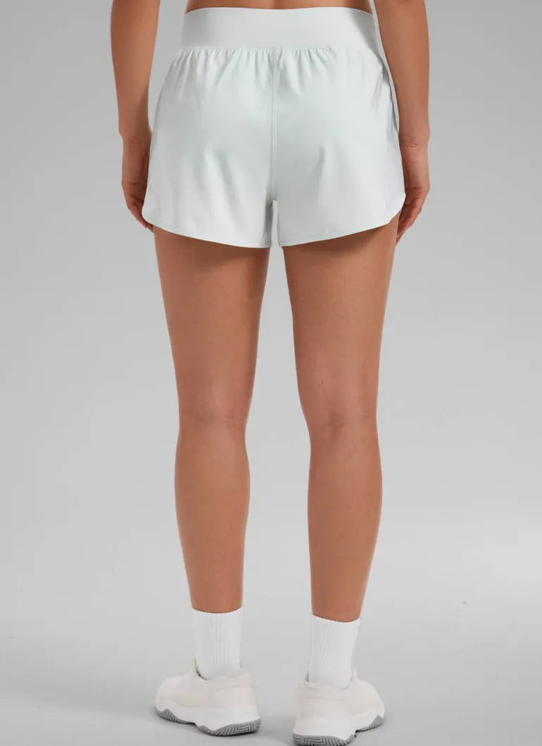 Feathery-Fit Soft Liner Zipper Pocket Shorts 3''