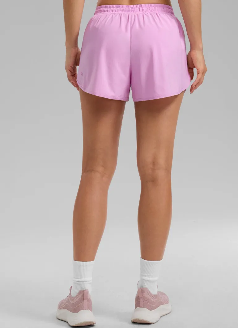 Feathery-Fit Soft Mid Rise Half Split Shorts 2.5''