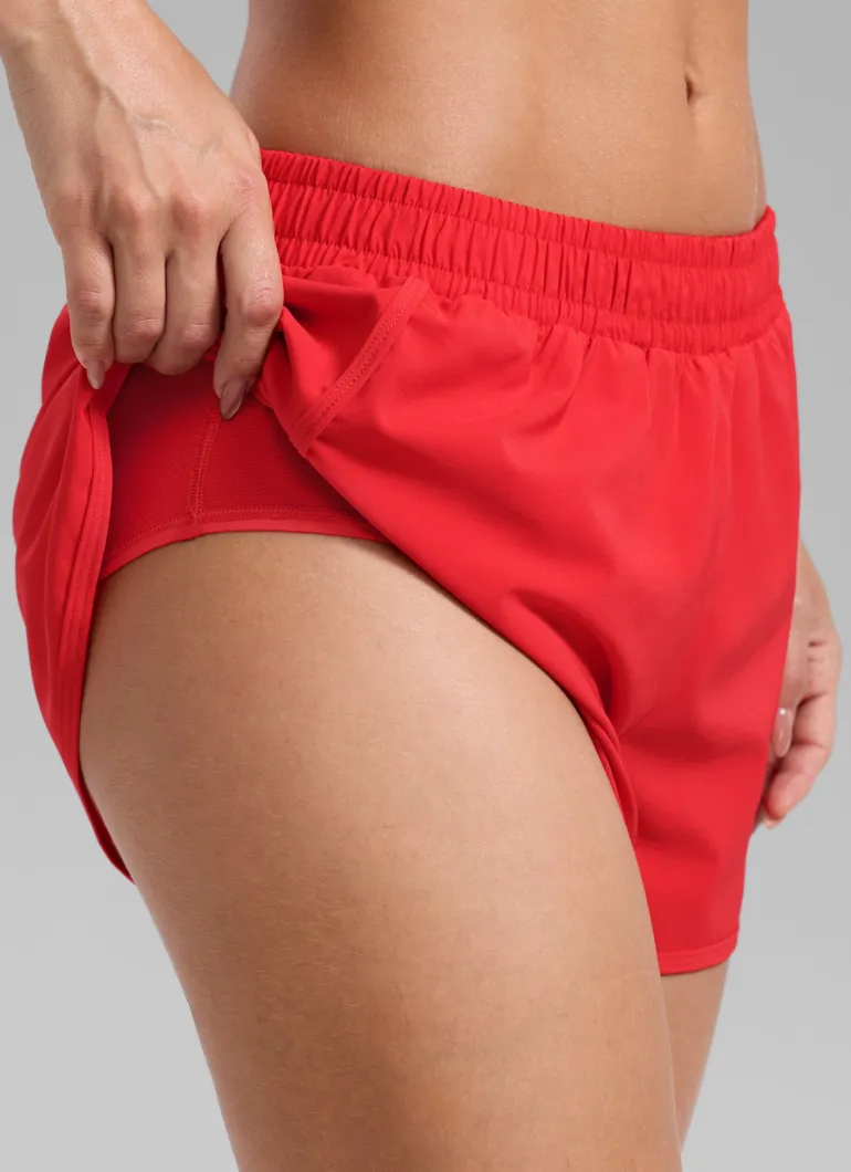 Feathery-Fit Soft Mid Rise Half Split Shorts 2.5''