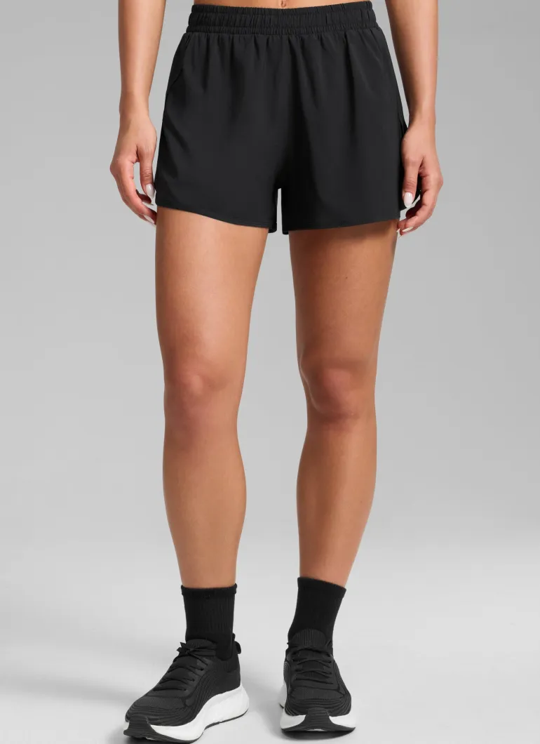 Feathery-Fit Soft Mid Rise Half Split Shorts 2.5''