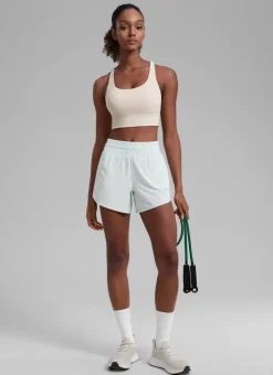 Feathery-Fit Soft Mid Rise Lined Shorts 5''