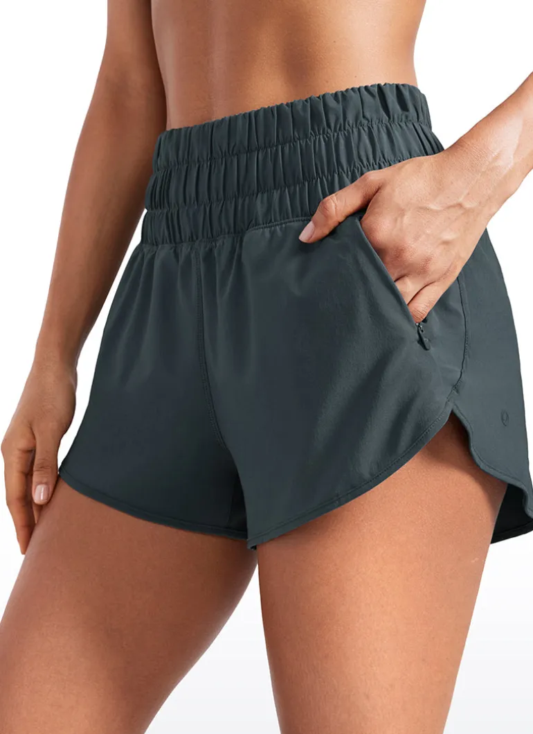 Feathery-Fit Soft Pocket High Rise Shorts 3''