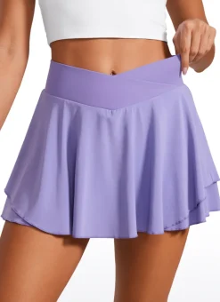 Feathery-Fit Soft Ruffle Layered Skirt 13''