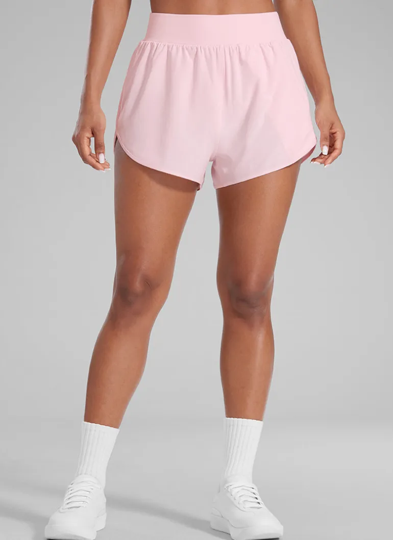 Feathery-Fit Soft Zipper Pocket Dolphin Shorts 3''