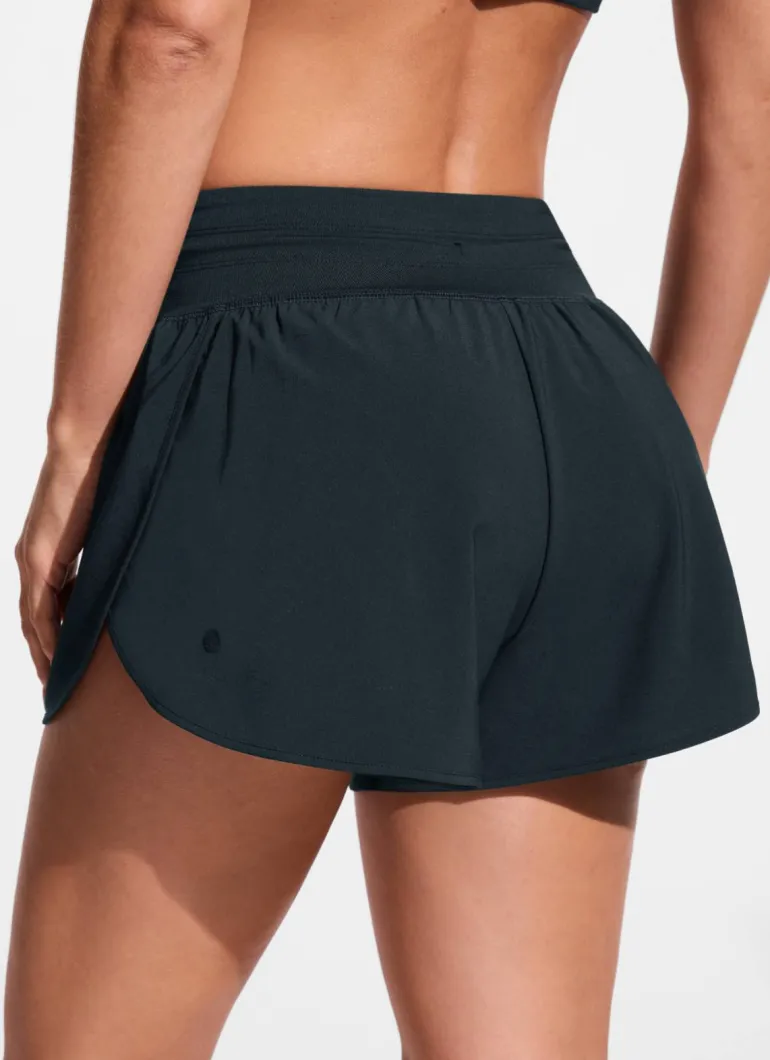 Feathery-Fit Split Dolphin Board Shorts 2.5''