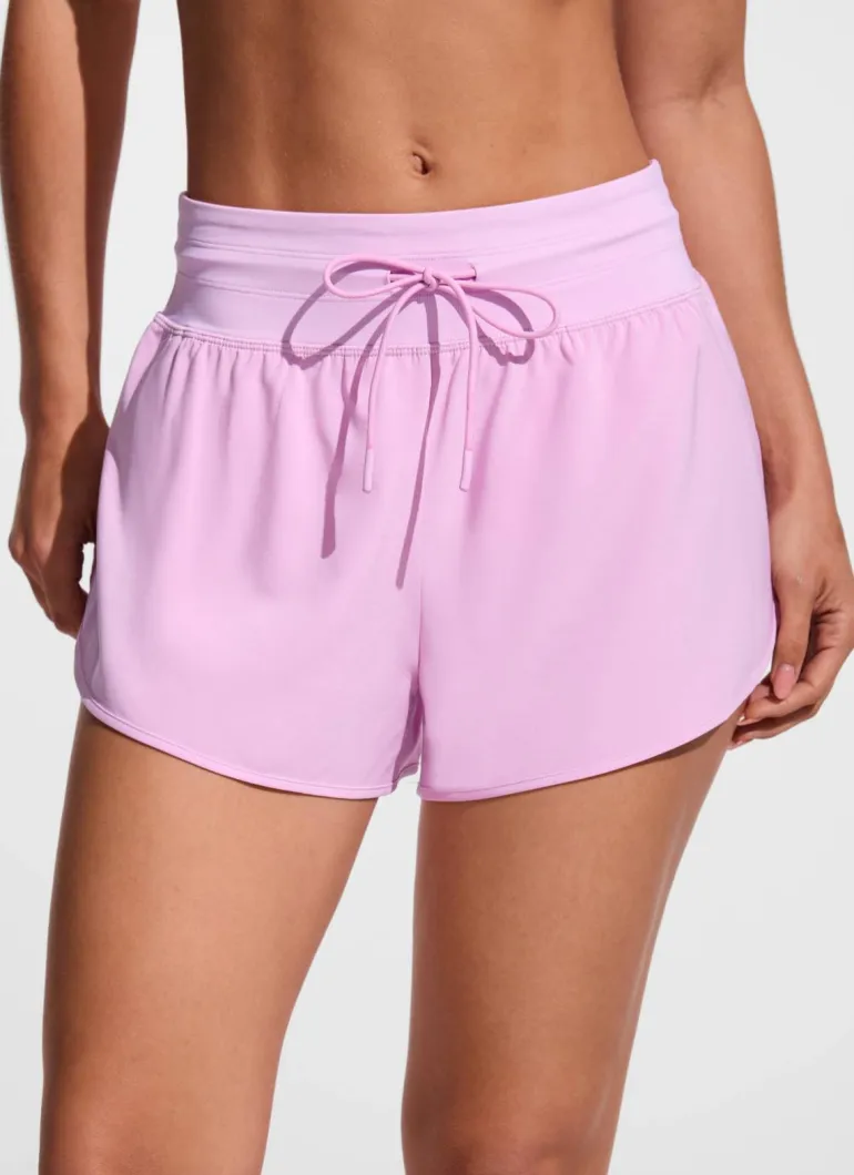 Feathery-Fit Split Dolphin Board Shorts 2.5''
