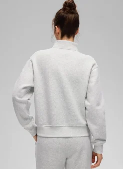 Fleece Lined Half Zip Funnel neck Sweatshirt