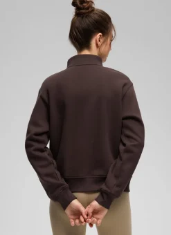 Fleece Lined Half Zip Funnel neck Sweatshirt
