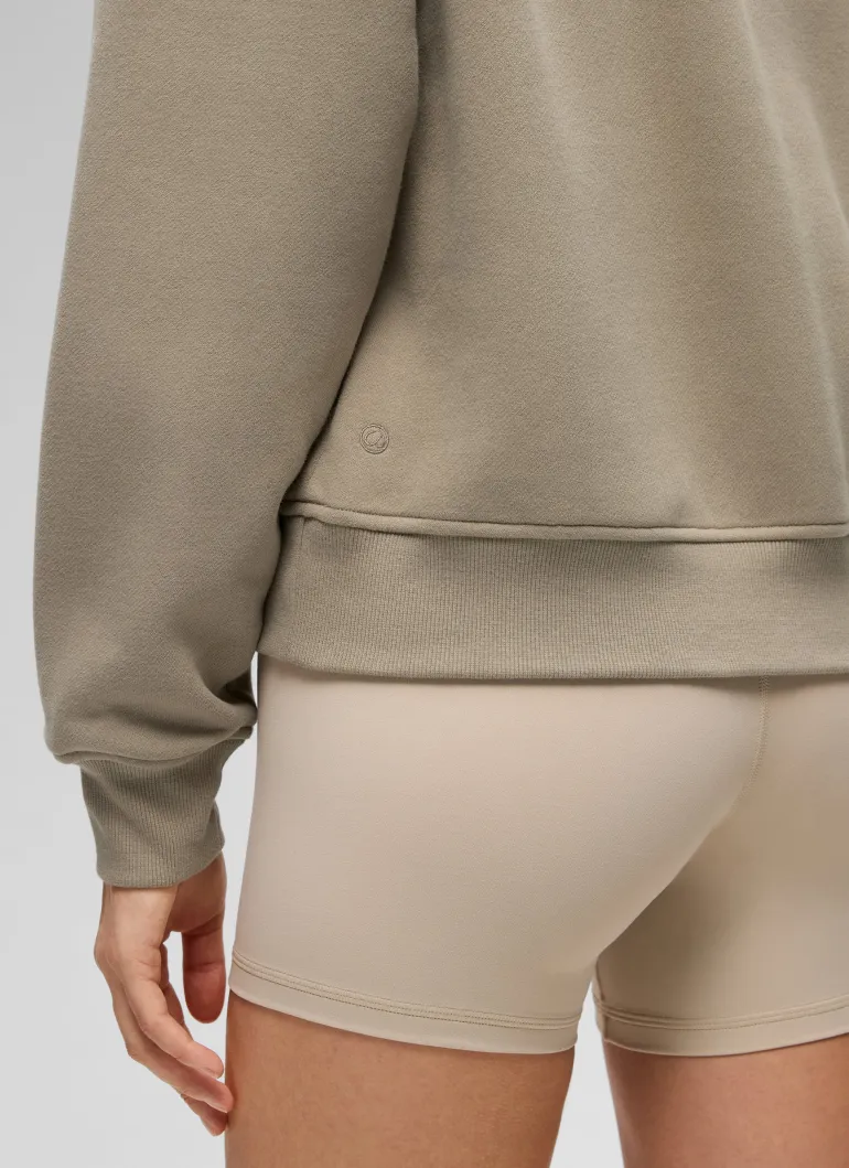 Fleece Lined Half Zip Funnel neck Sweatshirt